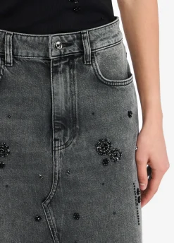 Liu Jo Falda de denim con strass-Mujer Faldas