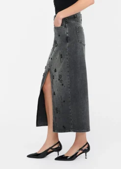 Liu Jo Falda de denim con strass-Mujer Faldas