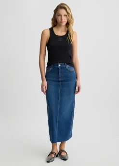 Liu Jo Falda de denim con tachuelas-Mujer Faldas