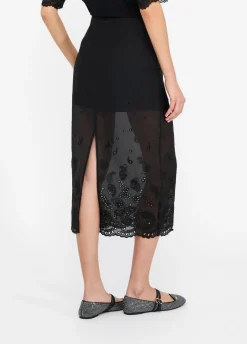Liu Jo Falda de organza con bordados-Mujer Faldas