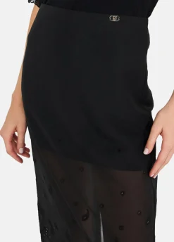 Liu Jo Falda de organza con bordados-Mujer Faldas