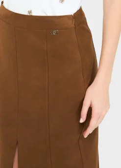 Liu Jo Falda midi con abertura-Mujer Faldas