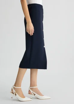 Liu Jo Falda midi con botones-Mujer Faldas|Tailleur