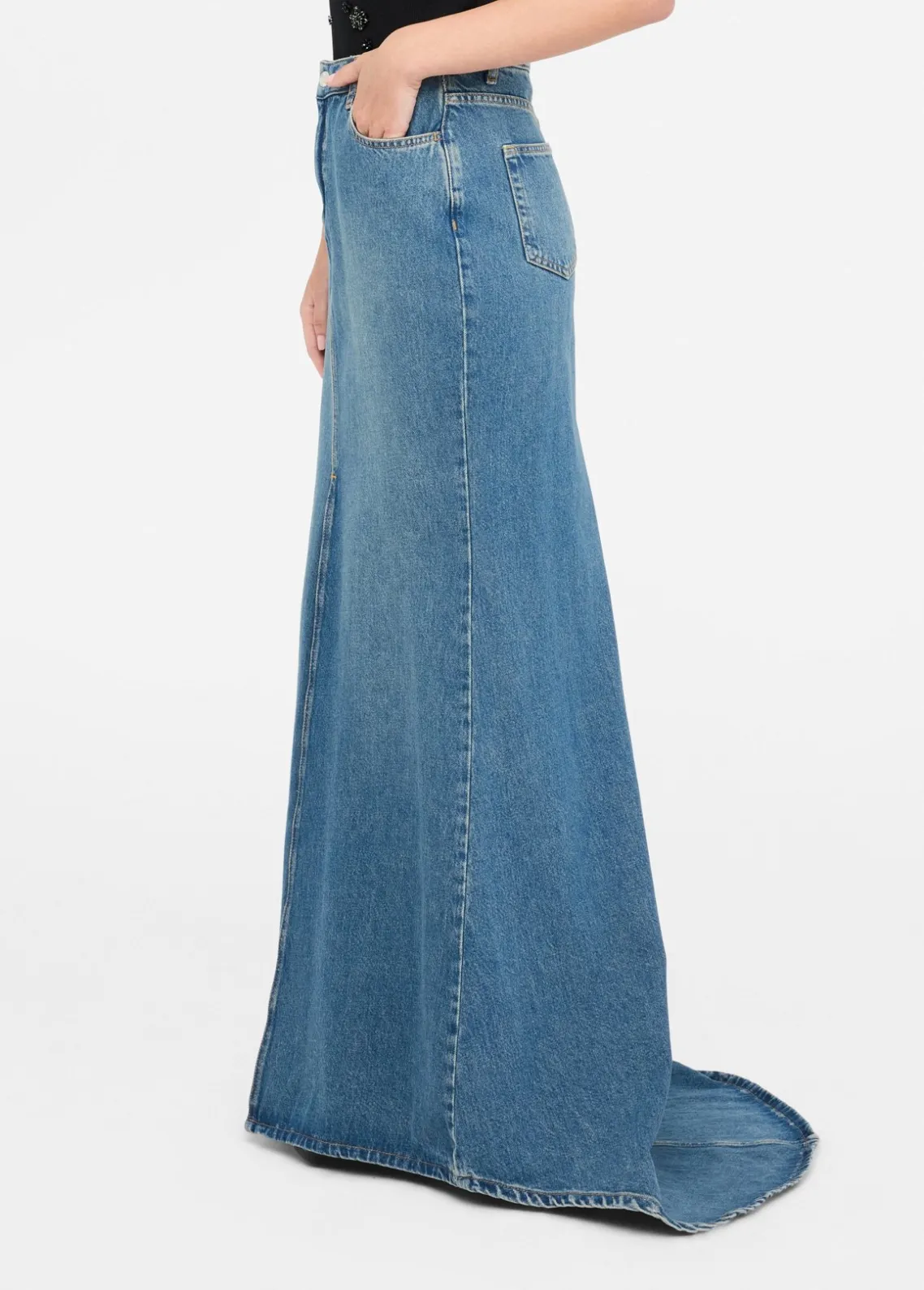 Liu Jo Falda sirena de denim-Mujer Vaqueros Campana