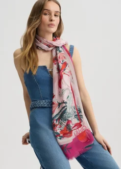 Liu Jo Fular con estampado floral-Mujer Bufandas Y Pañuelos