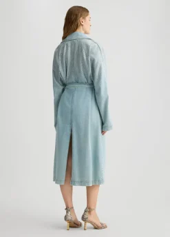 Liu Jo Gabardina vaquera con strass-Mujer Abrigos Y Chalecos|Chaquetas