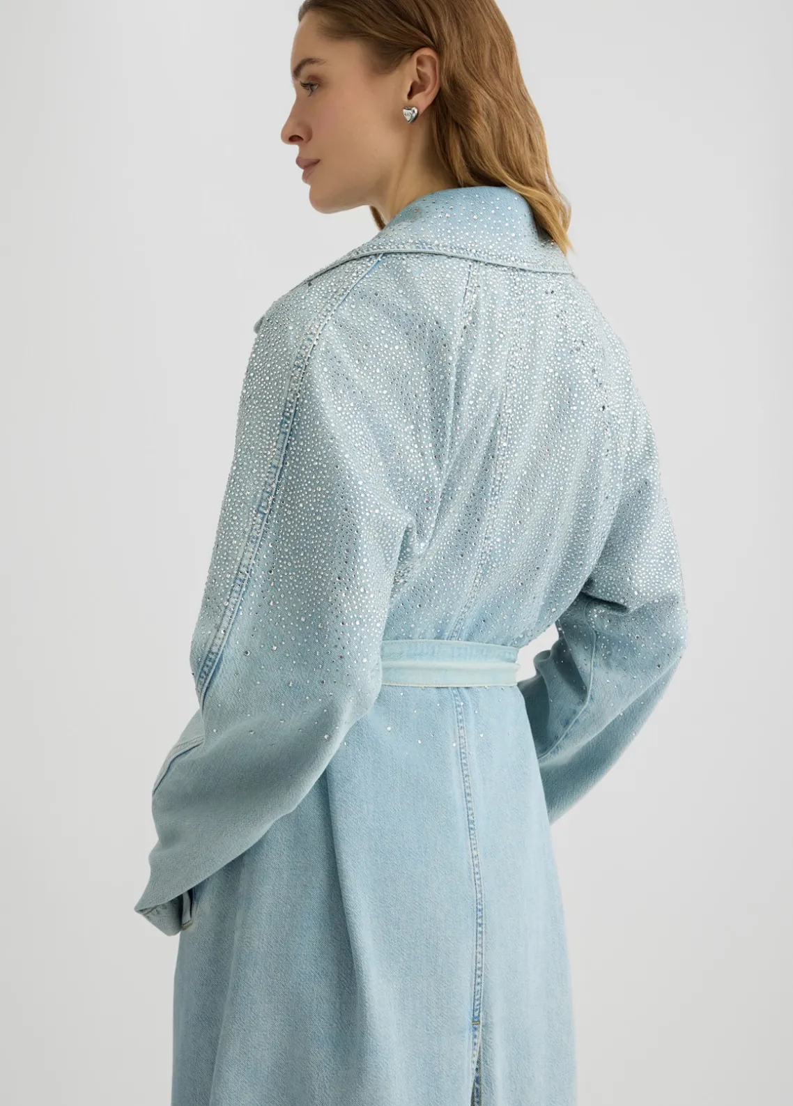 Liu Jo Gabardina vaquera con strass-Mujer Abrigos Y Chalecos|Chaquetas
