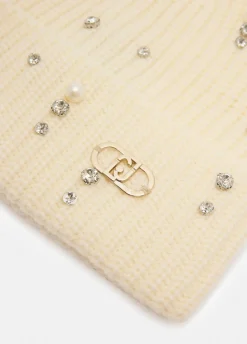 Liu Jo Gorro con strass y perlas-Mujer Gorros