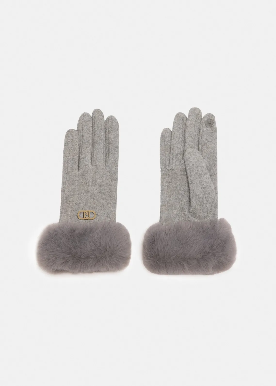 Liu Jo Guantes con detalles de pelo sintético-Mujer Gorros
