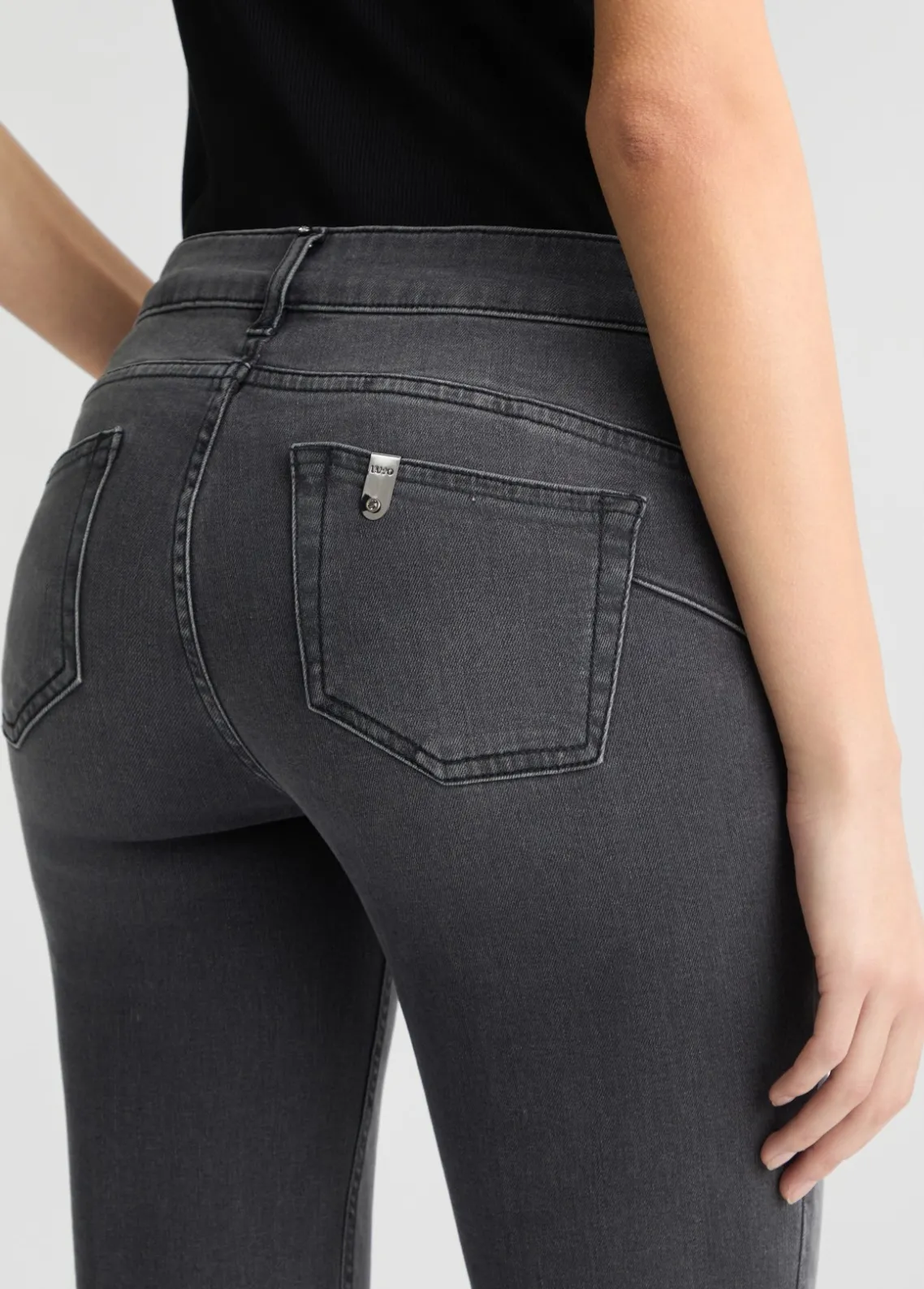 Liu Jo Jeans bootcut con strass-Mujer Vaqueros Pitillo