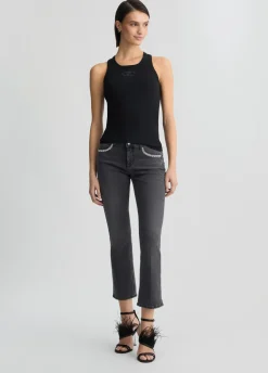 Liu Jo Jeans bootcut con strass-Mujer Vaqueros Pitillo