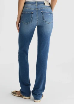 Liu Jo Jeans rectos de tiro alto-Mujer Vaqueros Rectos