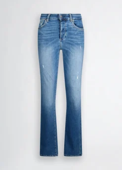 Liu Jo Jeans rectos de tiro alto-Mujer Vaqueros Rectos