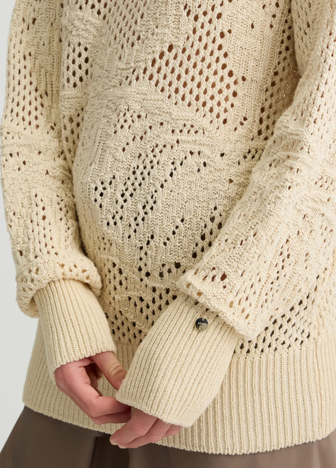 Liu Jo Jersey calado-Mujer Cárdigans Y Jerséis