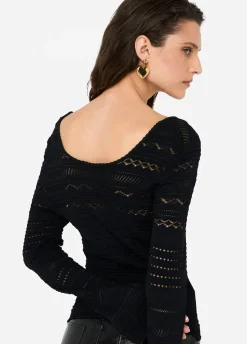 Liu Jo Jersey calado-Mujer Cárdigans Y Jerséis