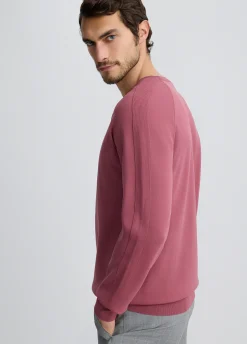 Liu Jo Jersey color frambuesa de cuello redondo-Hombre Jerséis Y Sudaderas