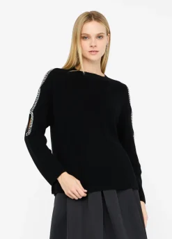 Liu Jo Jersey con abertura joya-Mujer Cárdigans Y Jerséis