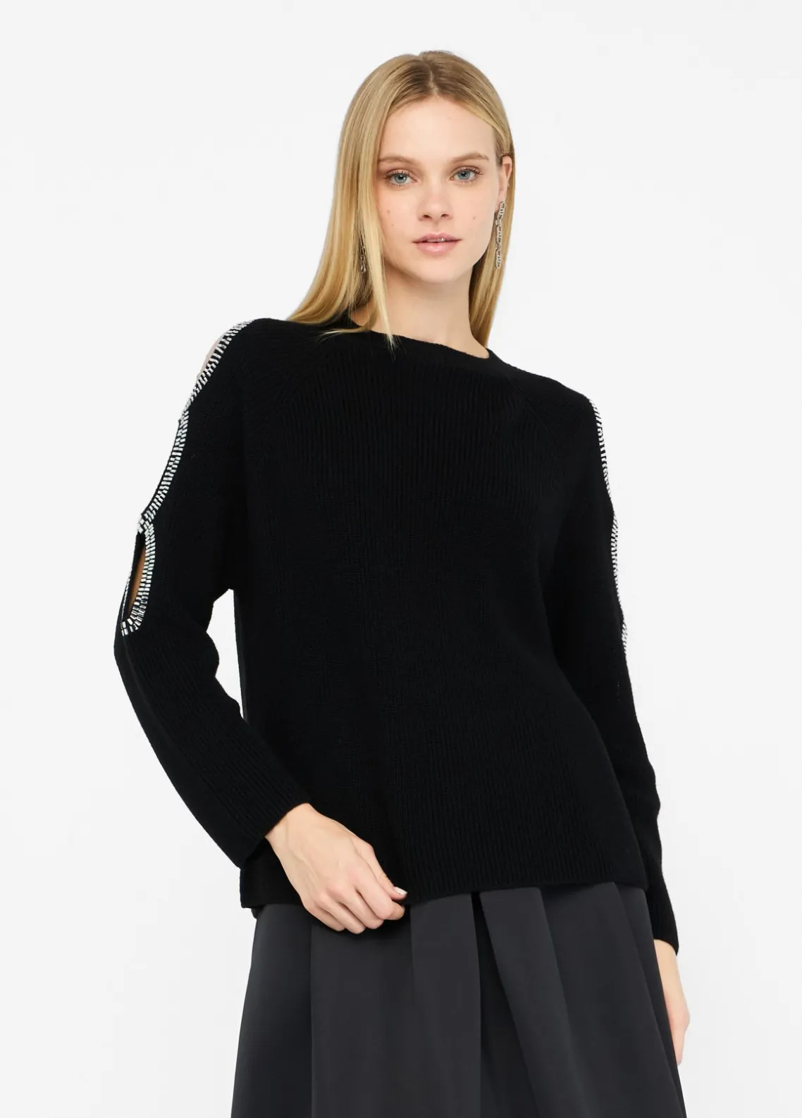 Liu Jo Jersey con abertura joya-Mujer Cárdigans Y Jerséis