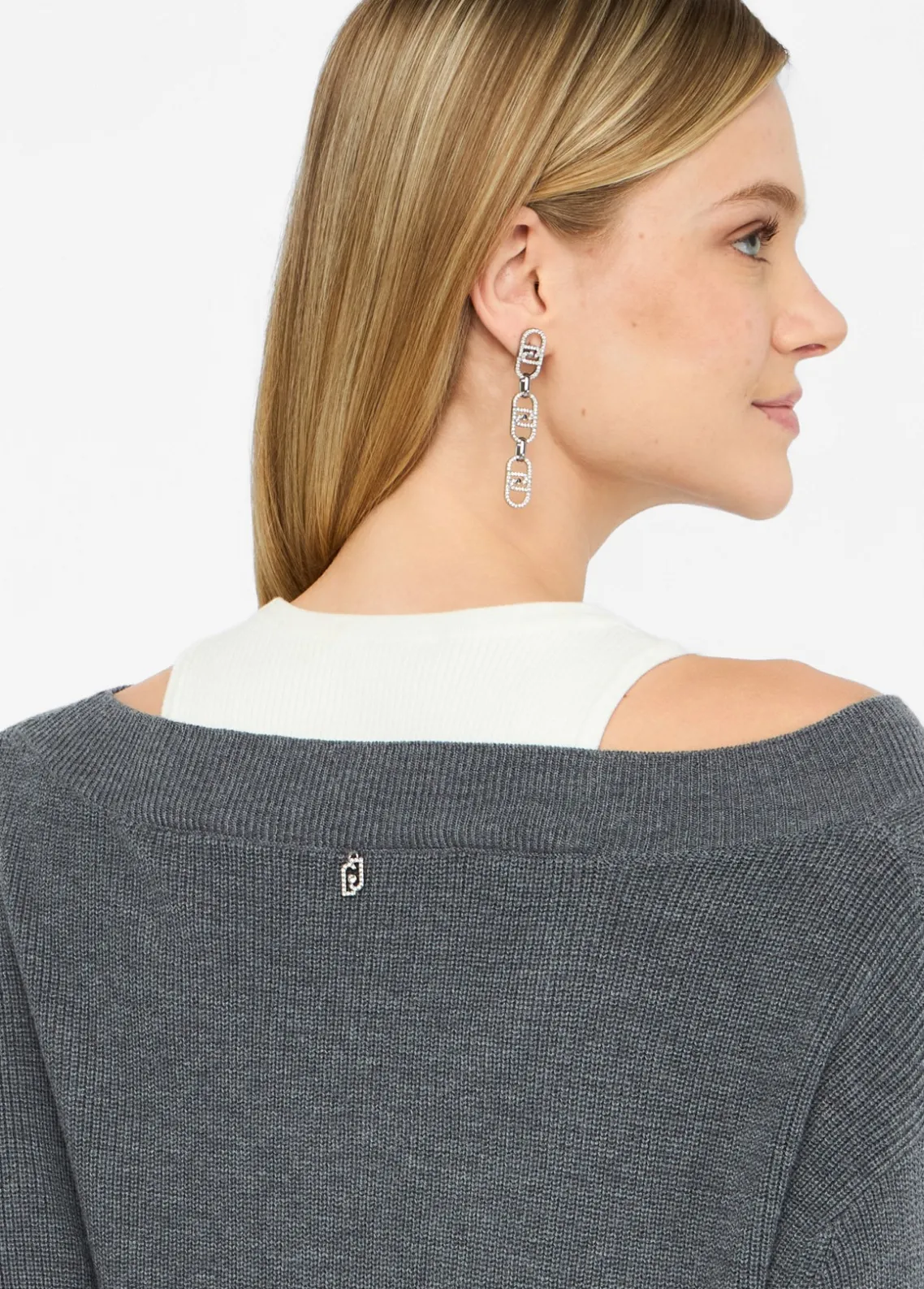 Liu Jo Jersey con bordados de pedrería-Mujer Cárdigans Y Jerséis