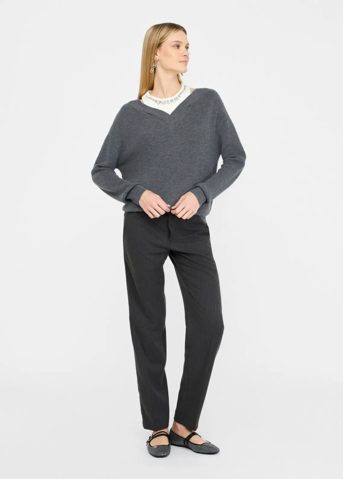 Liu Jo Jersey con bordados de pedrería-Mujer Cárdigans Y Jerséis