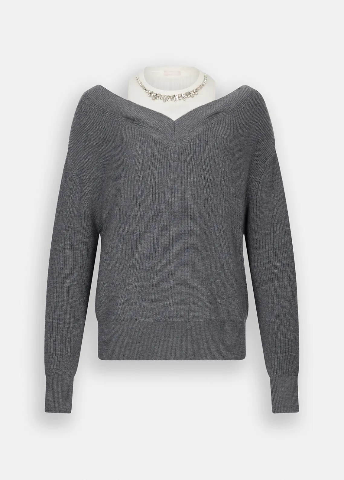 Liu Jo Jersey con bordados de pedrería-Mujer Cárdigans Y Jerséis