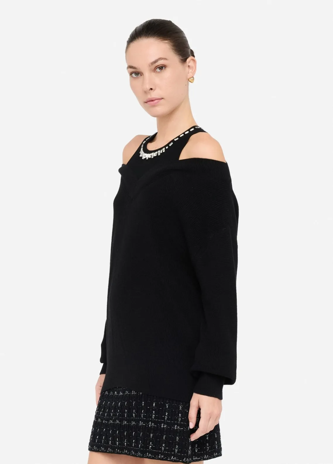 Liu Jo Jersey con bordados de pedrería-Mujer Cárdigans Y Jerséis
