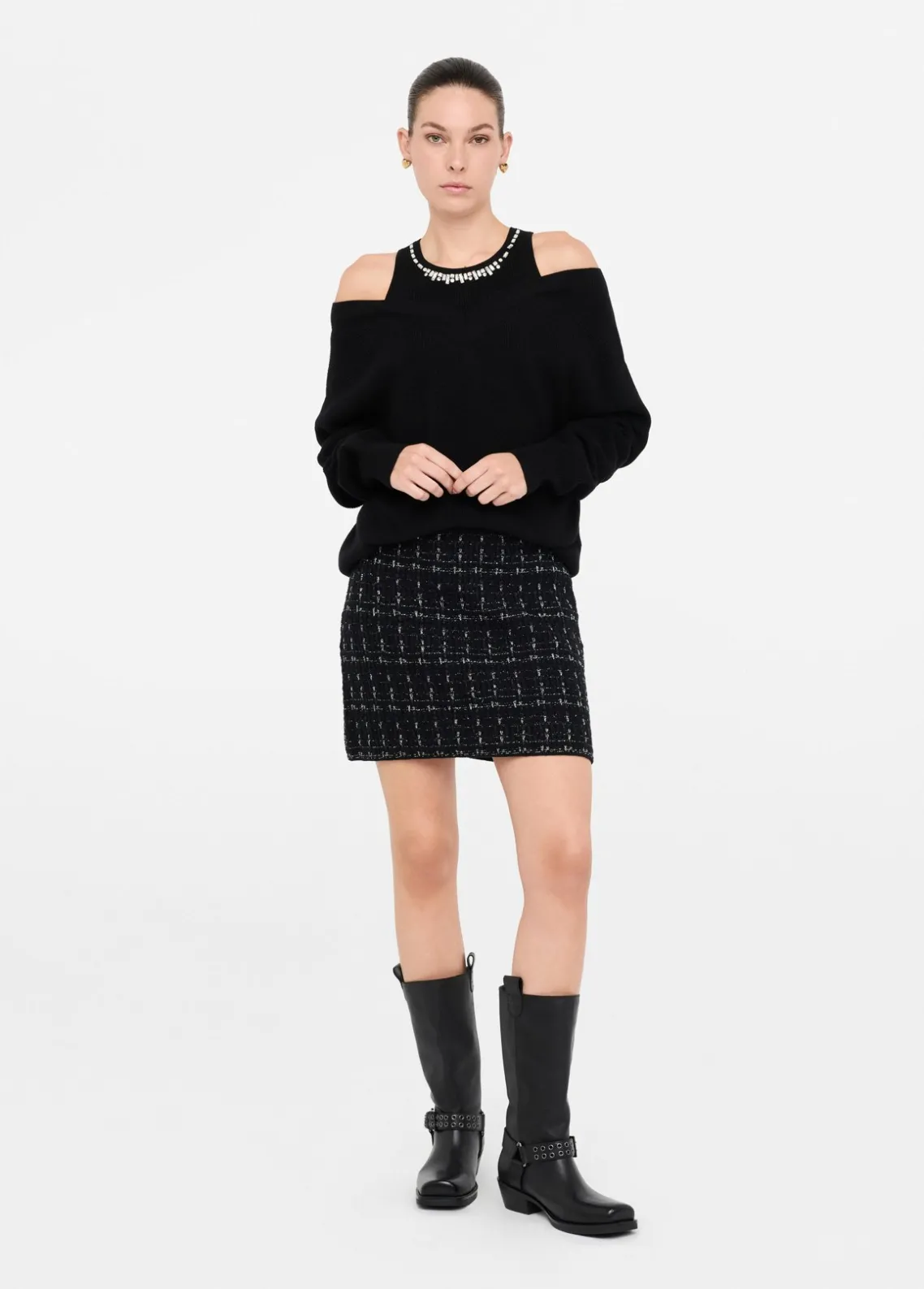 Liu Jo Jersey con bordados de pedrería-Mujer Cárdigans Y Jerséis