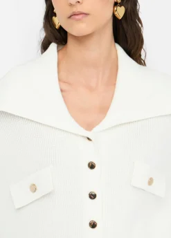 Liu Jo Jersey con cuello de gran tamaño-Mujer Cárdigans Y Jerséis