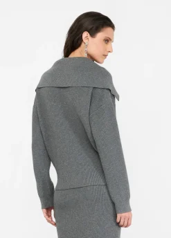 Liu Jo Jersey con cuello de gran tamaño-Mujer Cárdigans Y Jerséis