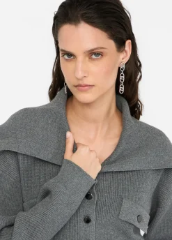 Liu Jo Jersey con cuello de gran tamaño-Mujer Cárdigans Y Jerséis