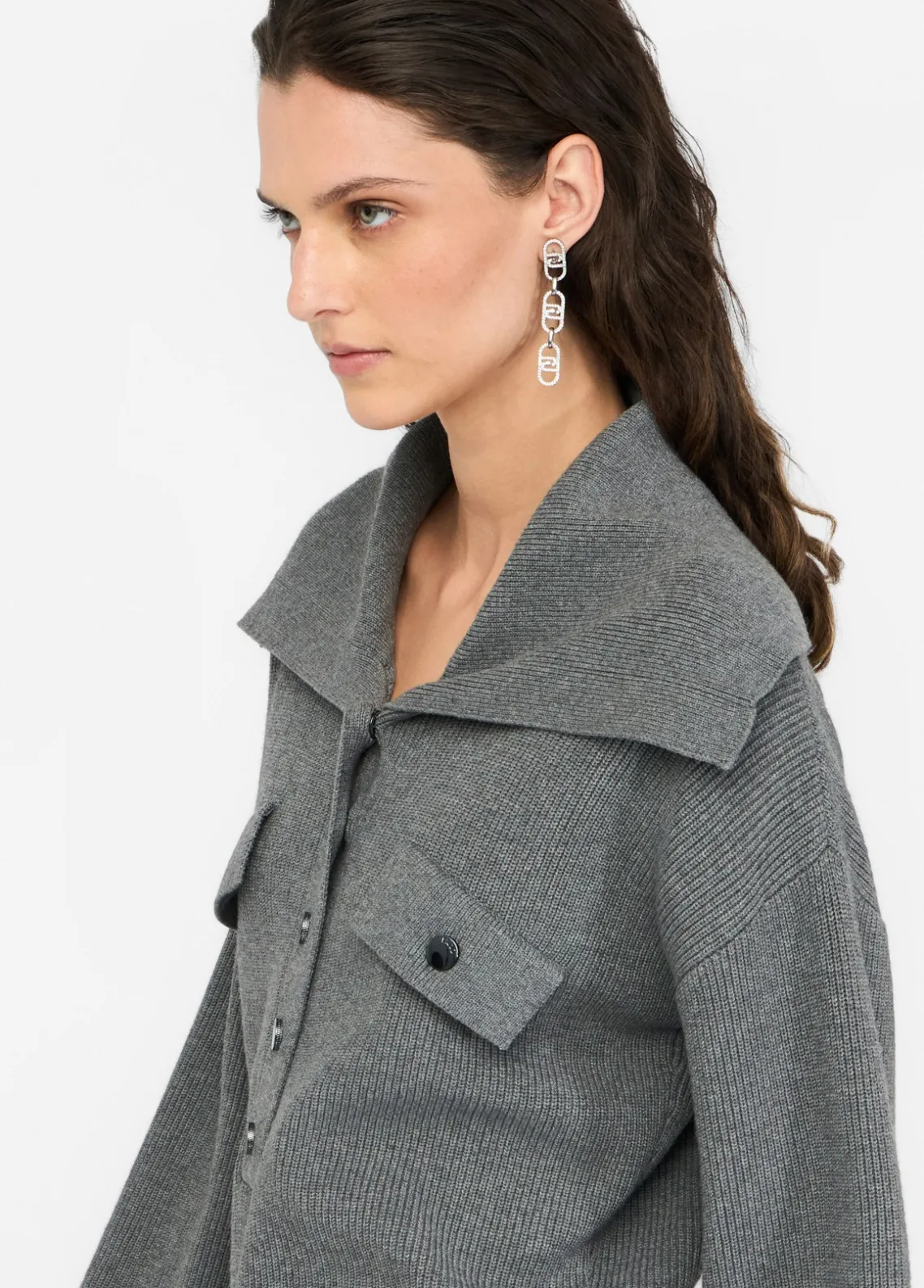 Liu Jo Jersey con cuello de gran tamaño-Mujer Cárdigans Y Jerséis