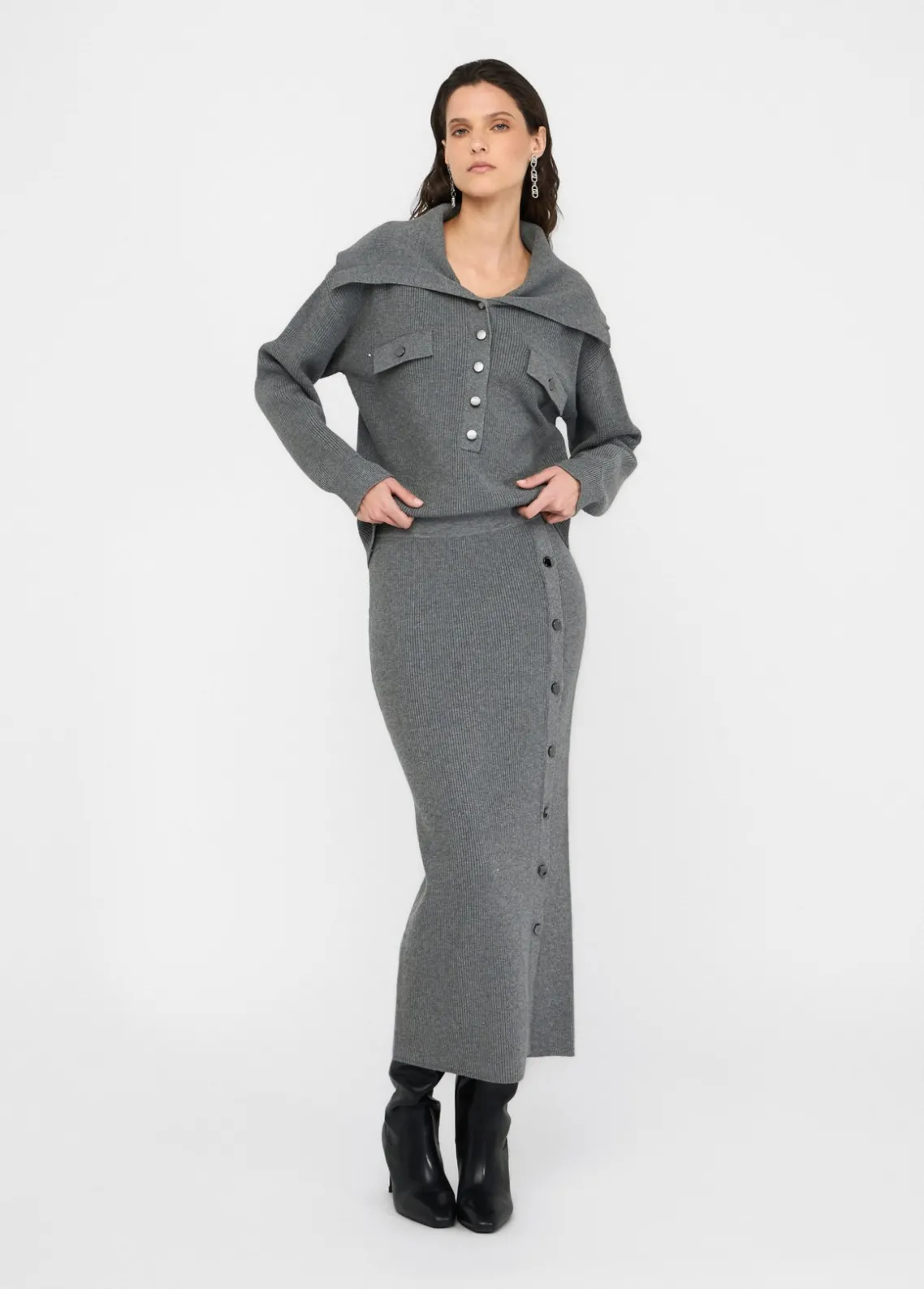 Liu Jo Jersey con cuello de gran tamaño-Mujer Cárdigans Y Jerséis
