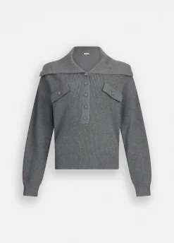 Liu Jo Jersey con cuello de gran tamaño-Mujer Cárdigans Y Jerséis