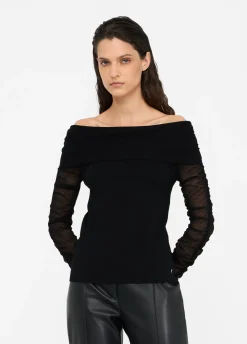 Liu Jo Jersey con escote bardot-Mujer Cárdigans Y Jerséis