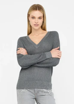 Liu Jo Jersey con escote de pico-Mujer Cárdigans Y Jerséis