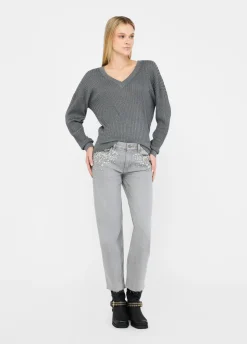 Liu Jo Jersey con escote de pico-Mujer Cárdigans Y Jerséis