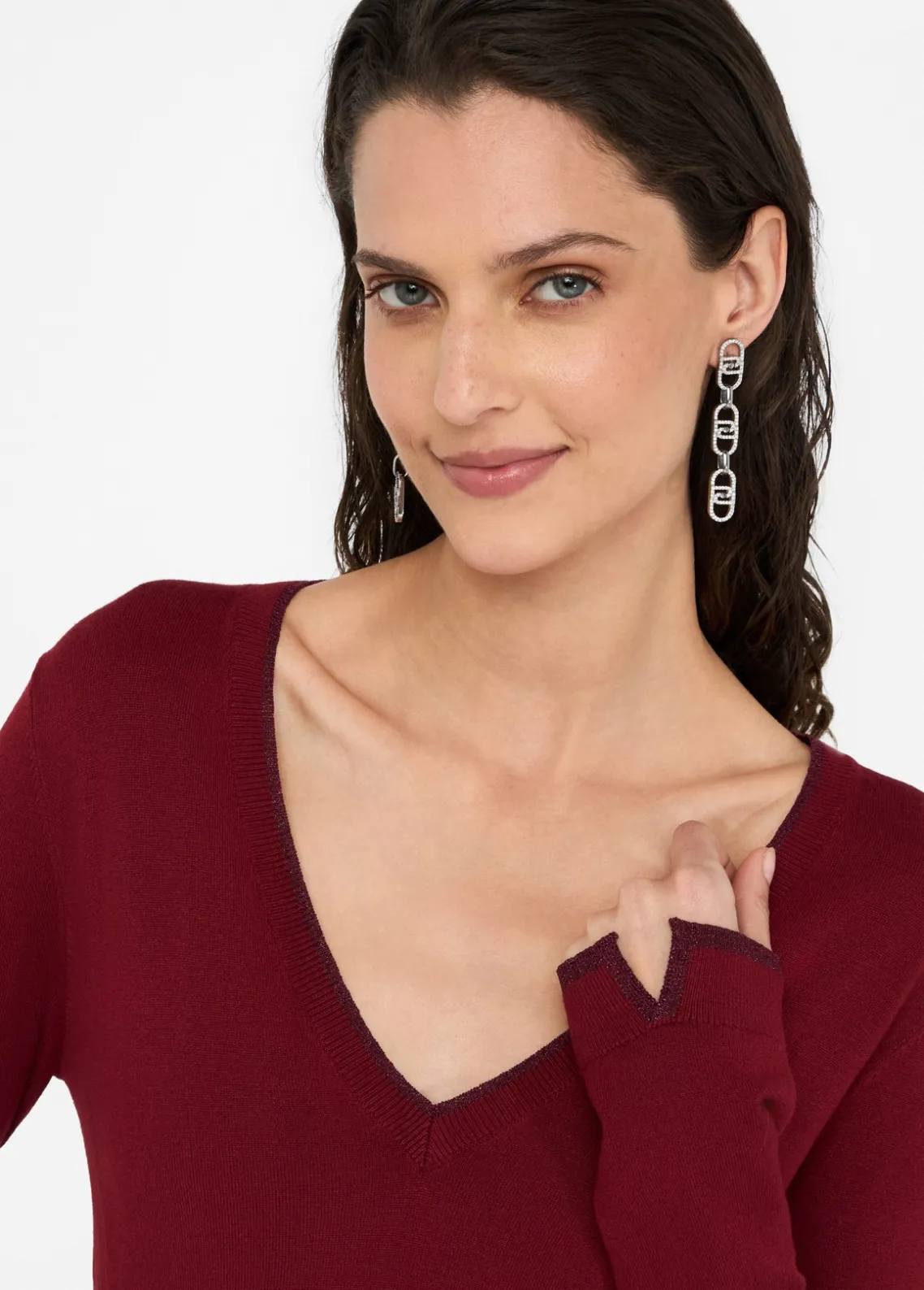 Liu Jo Jersey con escote de pico-Mujer Cárdigans Y Jerséis