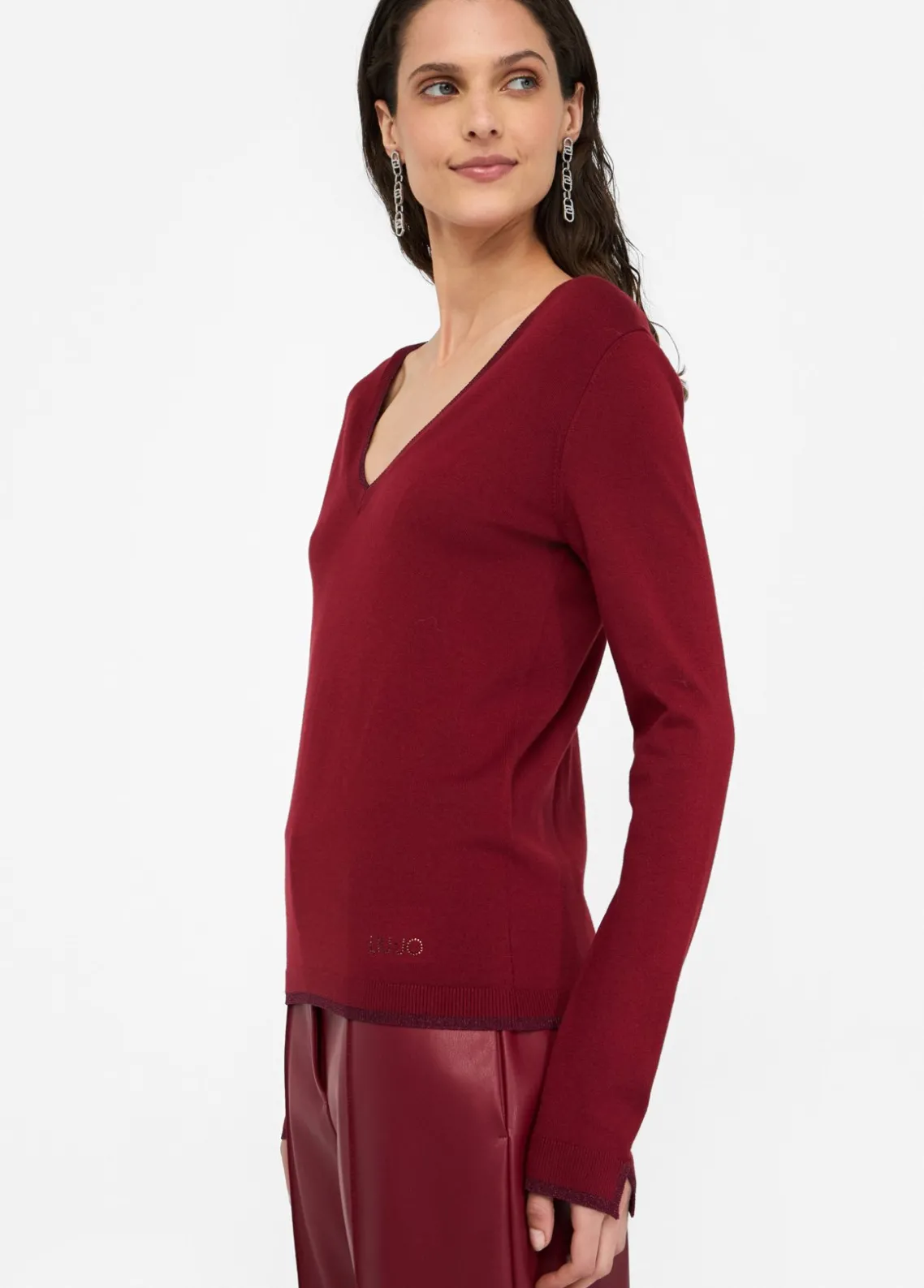 Liu Jo Jersey con escote de pico-Mujer Cárdigans Y Jerséis