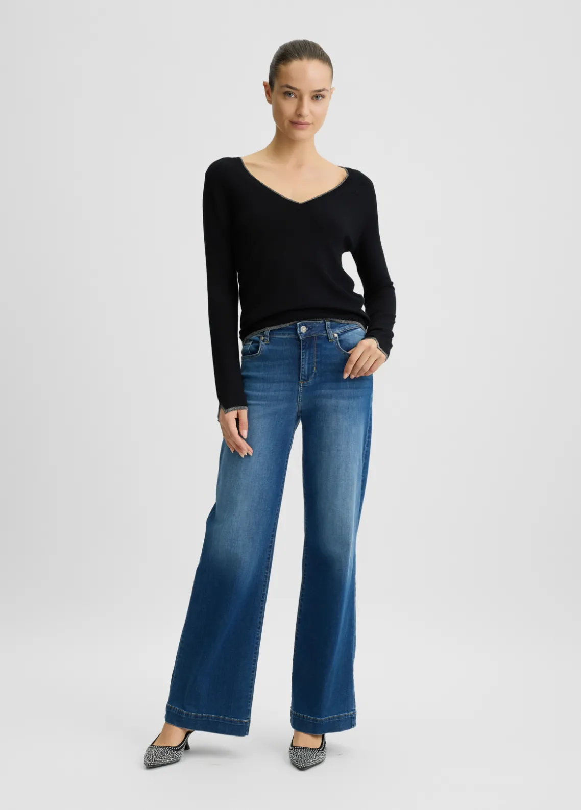 Liu Jo Jersey con escote de pico-Mujer Cárdigans Y Jerséis
