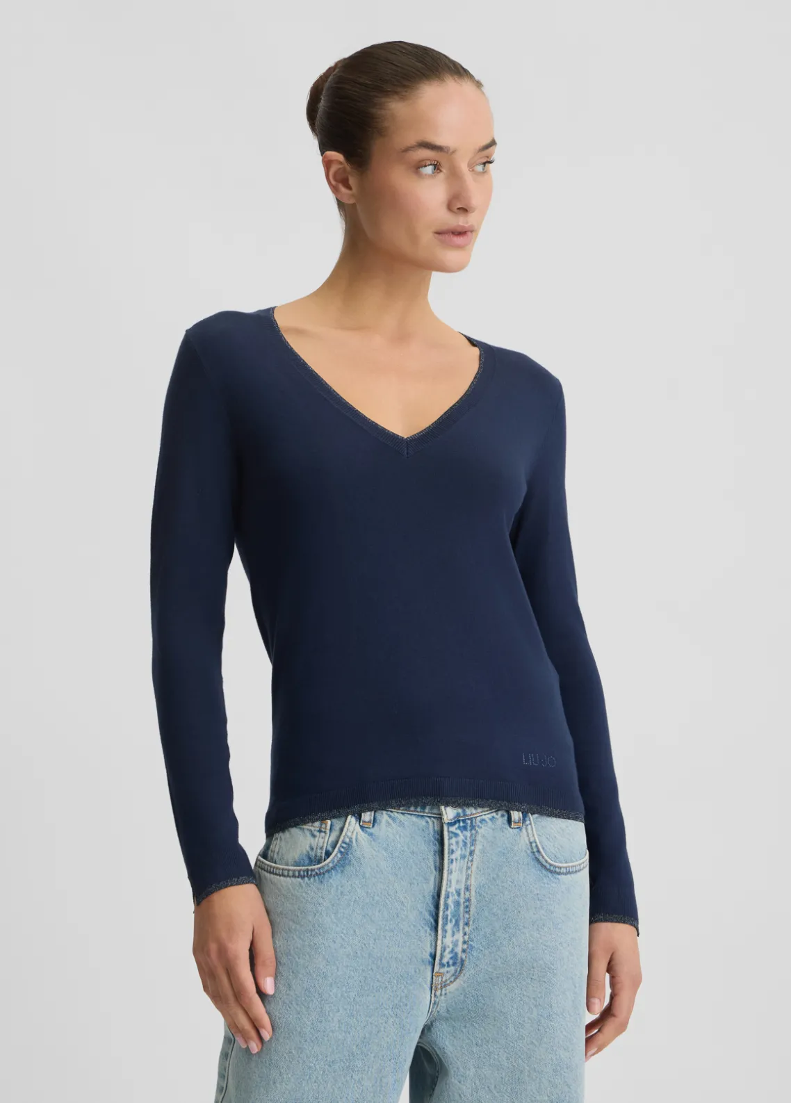 Liu Jo Jersey con escote de pico-Mujer Cárdigans Y Jerséis