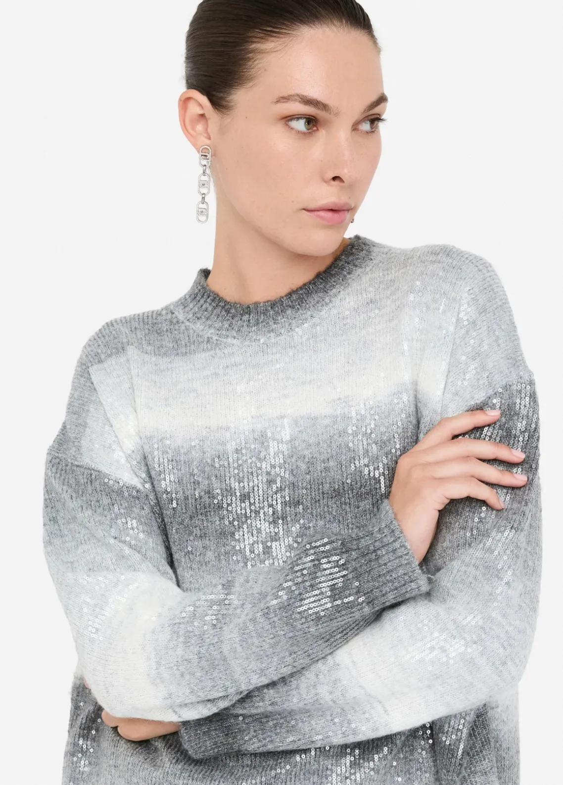 Liu Jo Jersey con lentejuelas-Mujer Cárdigans Y Jerséis