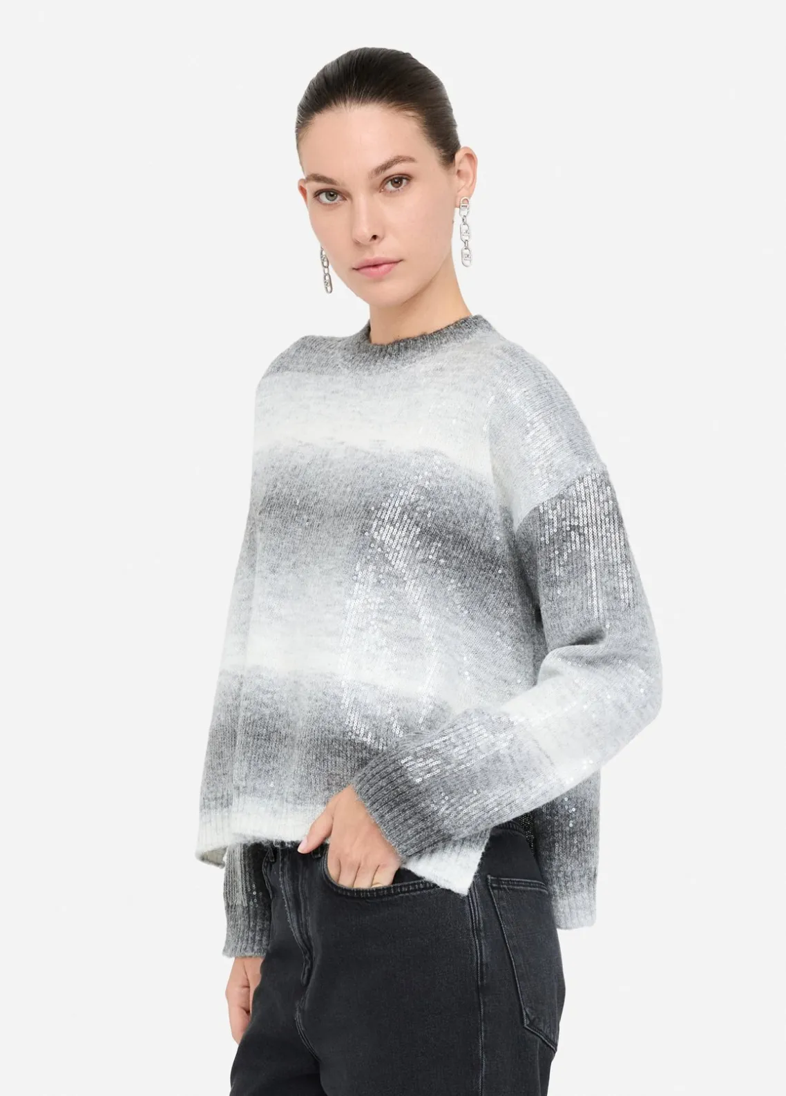 Liu Jo Jersey con lentejuelas-Mujer Cárdigans Y Jerséis