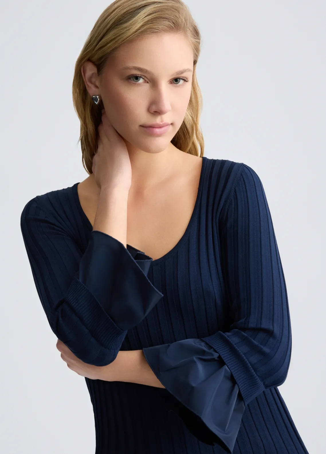 Liu Jo Jersey con mangas con volantes-Mujer Cárdigans Y Jerséis