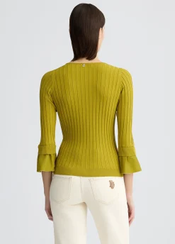 Liu Jo Jersey con mangas con volantes-Mujer Cárdigans Y Jerséis