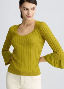 Liu Jo Jersey con mangas con volantes-Mujer Cárdigans Y Jerséis