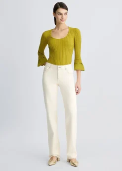 Liu Jo Jersey con mangas con volantes-Mujer Cárdigans Y Jerséis