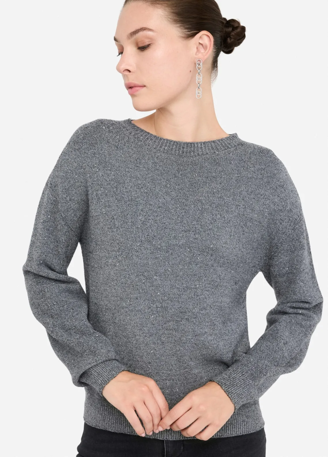 Liu Jo Jersey con microlentejuelas-Mujer Cárdigans Y Jerséis