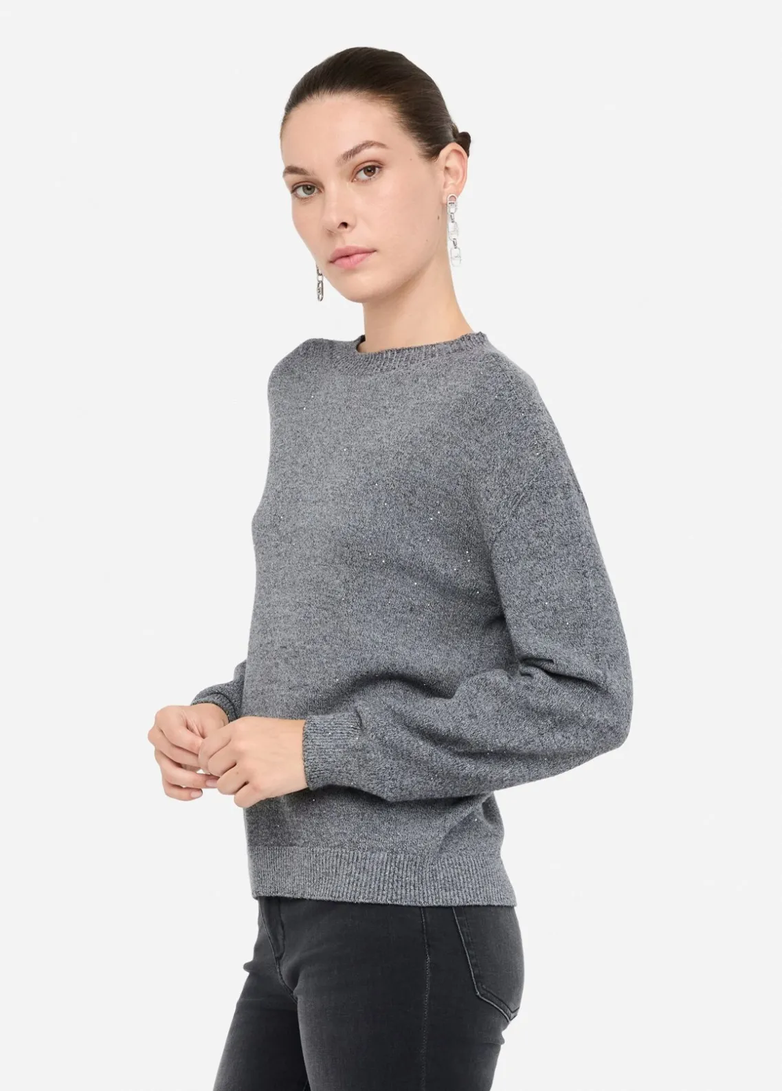 Liu Jo Jersey con microlentejuelas-Mujer Cárdigans Y Jerséis