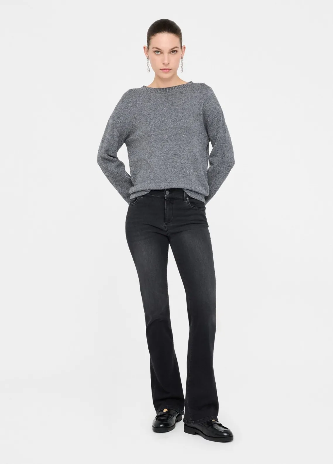 Liu Jo Jersey con microlentejuelas-Mujer Cárdigans Y Jerséis