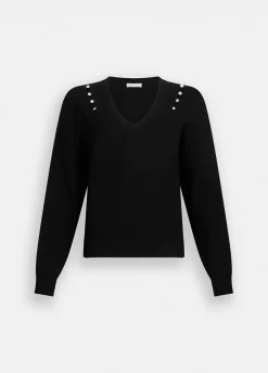 Liu Jo Jersey con pedrería-Mujer Cárdigans Y Jerséis